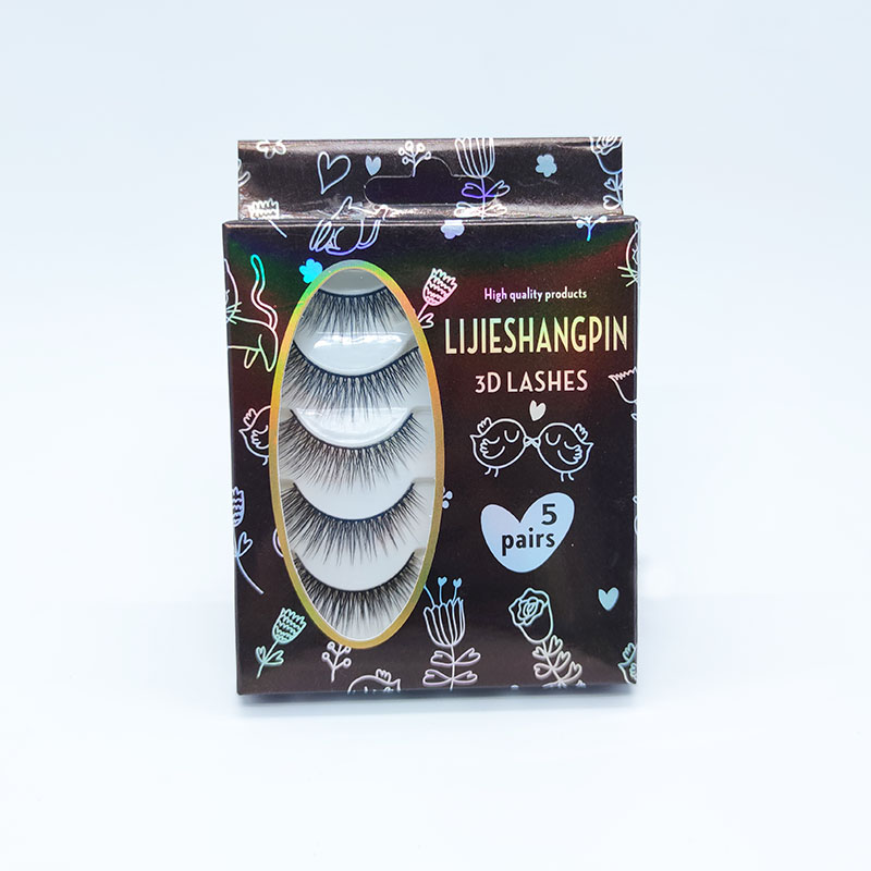 आवश्यक फॉक्स मिंक 3D Eyelashes 5 मल्टी-पॅक सॉफ्ट कॉटन बँड